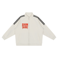 Reflection Striped Raglan Sleeve  Jacket
