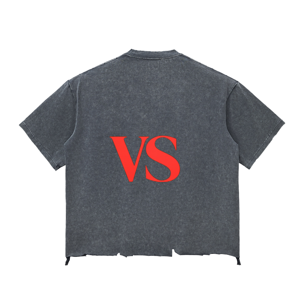 Snow Wash Raw-Hem Boxy T-shirt