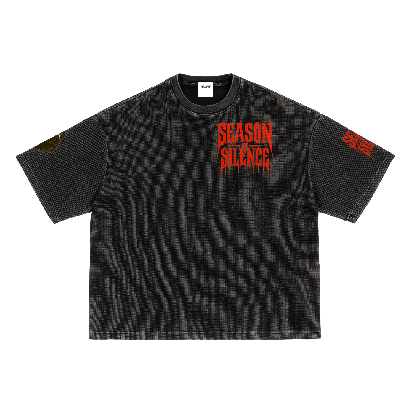 Textured Waffle Washed Boxy T-Shirt
