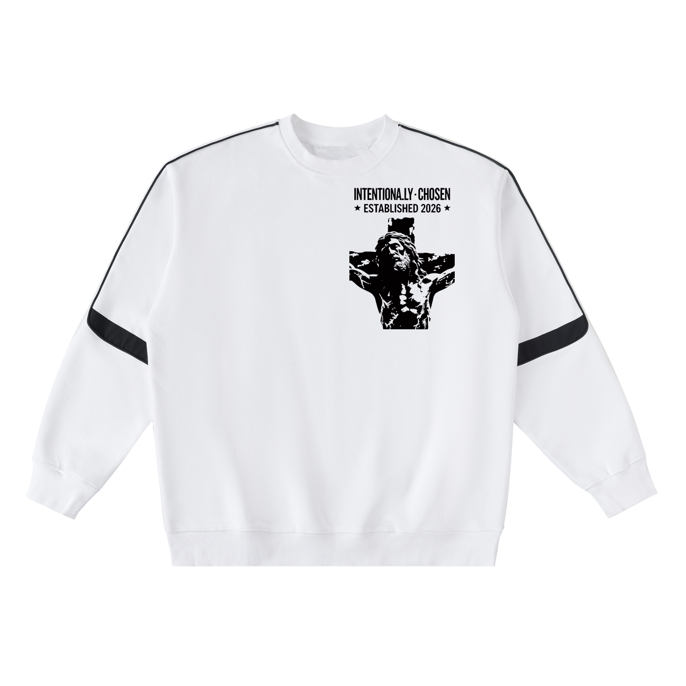 Oversized Crewneck Taped Sweatshirt