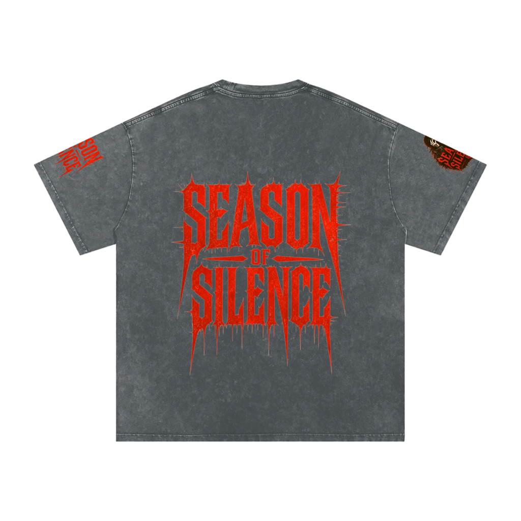Snow Washed Oversized Cotton T-Shirt