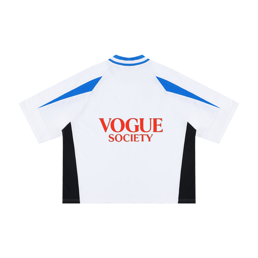 Unisex Oversized Color Block V-Neck T-Shirt