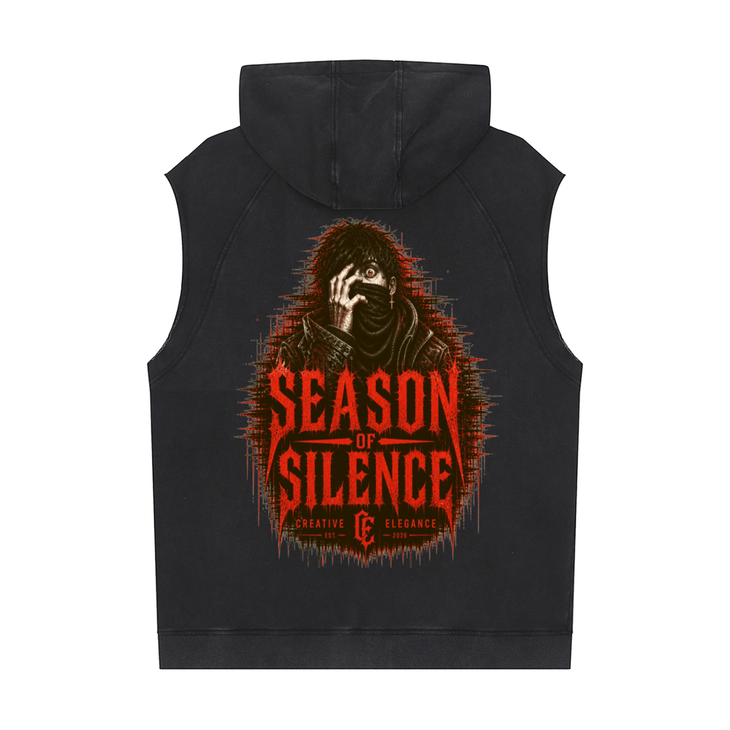 Snow Washed Sleeveless Hoodie