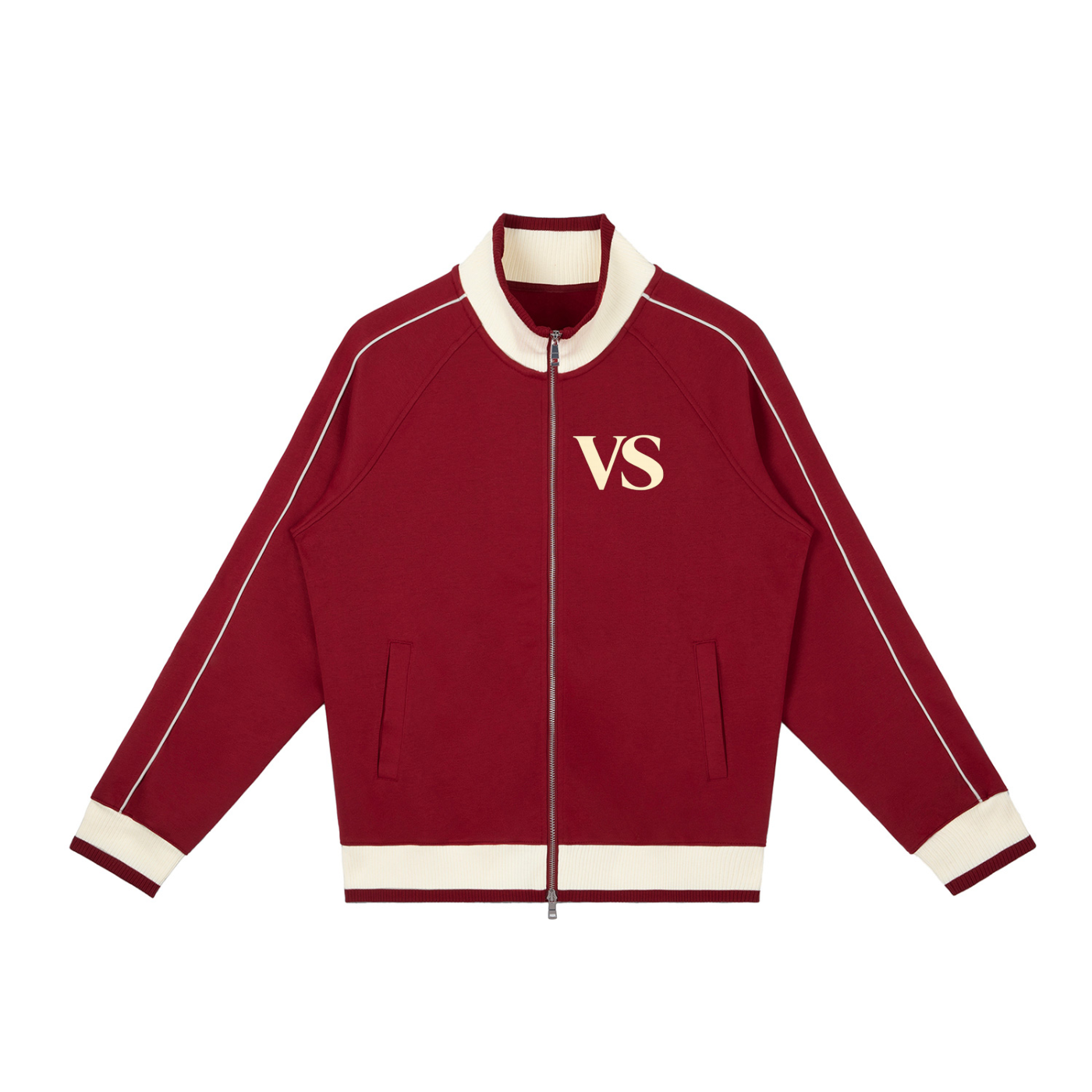 Color Block Raglan Sleeve Zip Track Jacket
