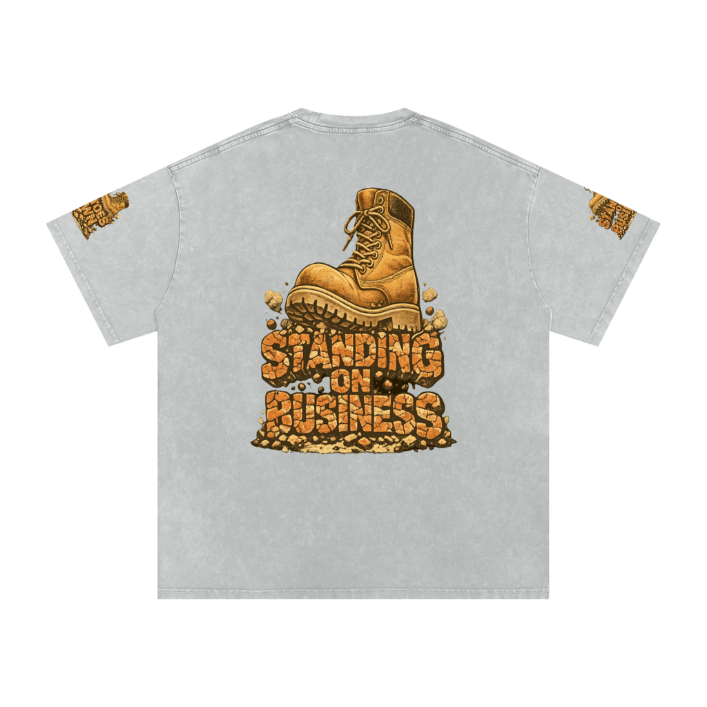 Snow Washed Oversized Cotton T-Shirt