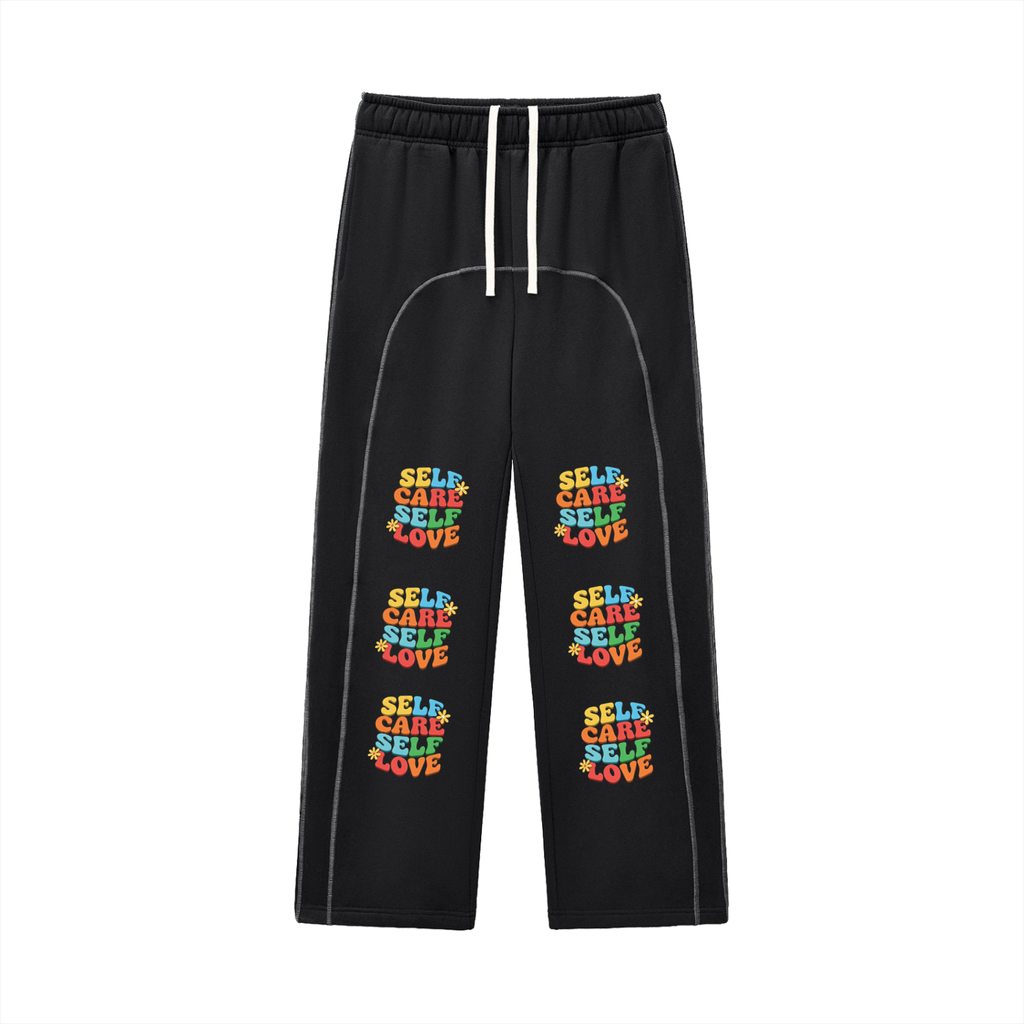 Contrast-Stitched Fleece Sweatpants