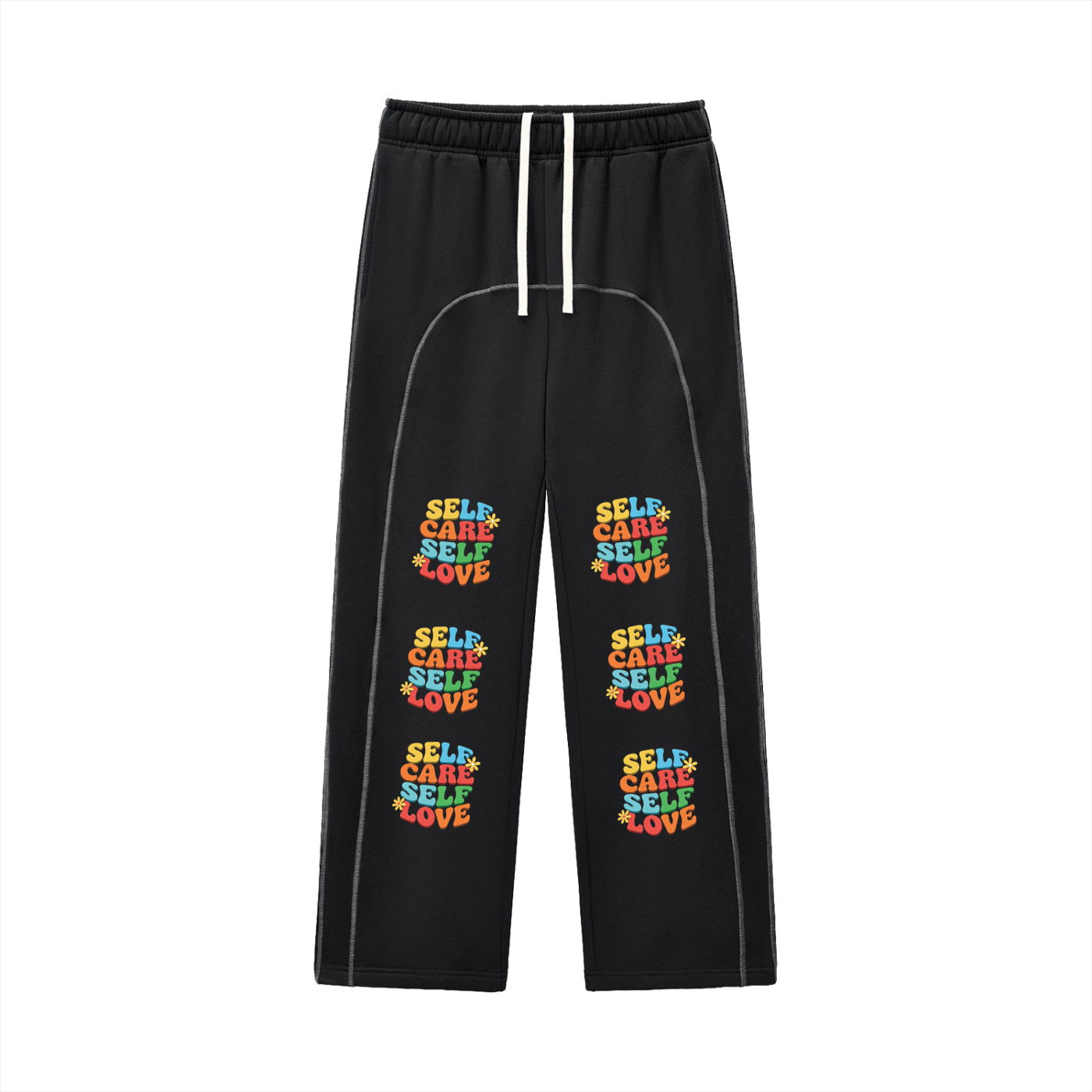 Contrast-Stitched Fleece Sweatpants