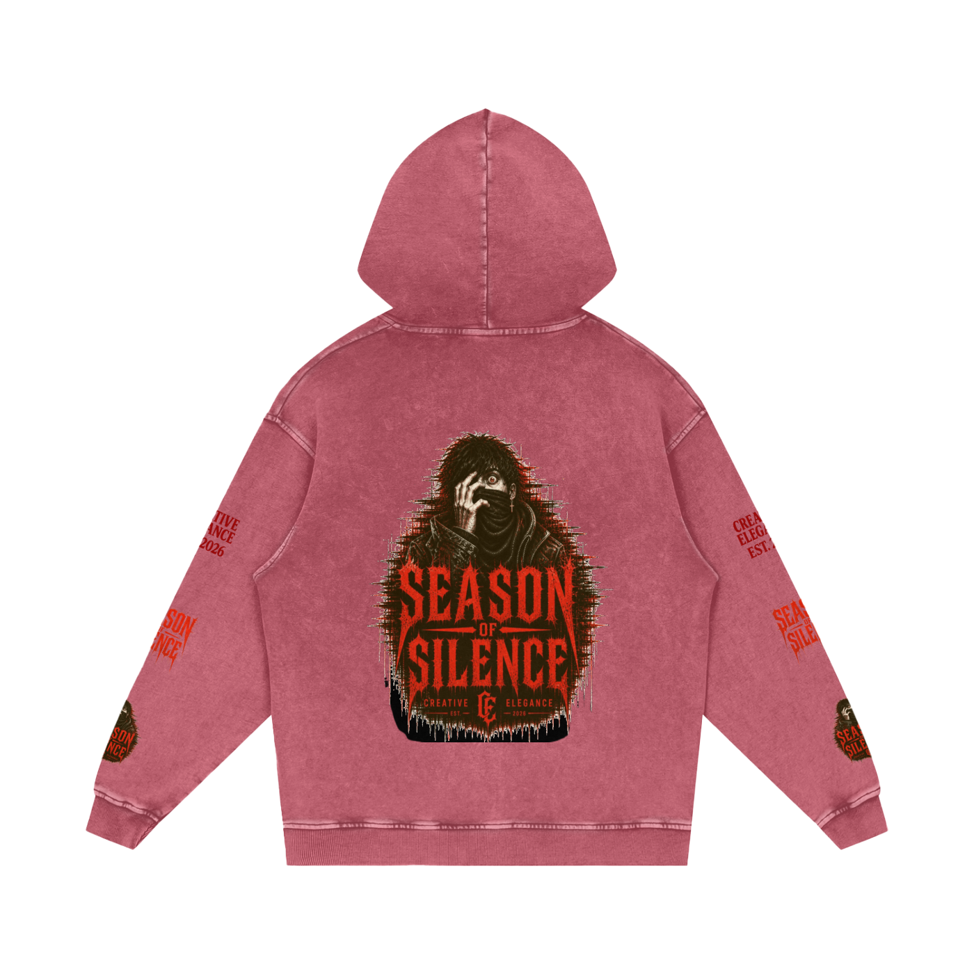 Snow Washed Loose Cotton Hoodie