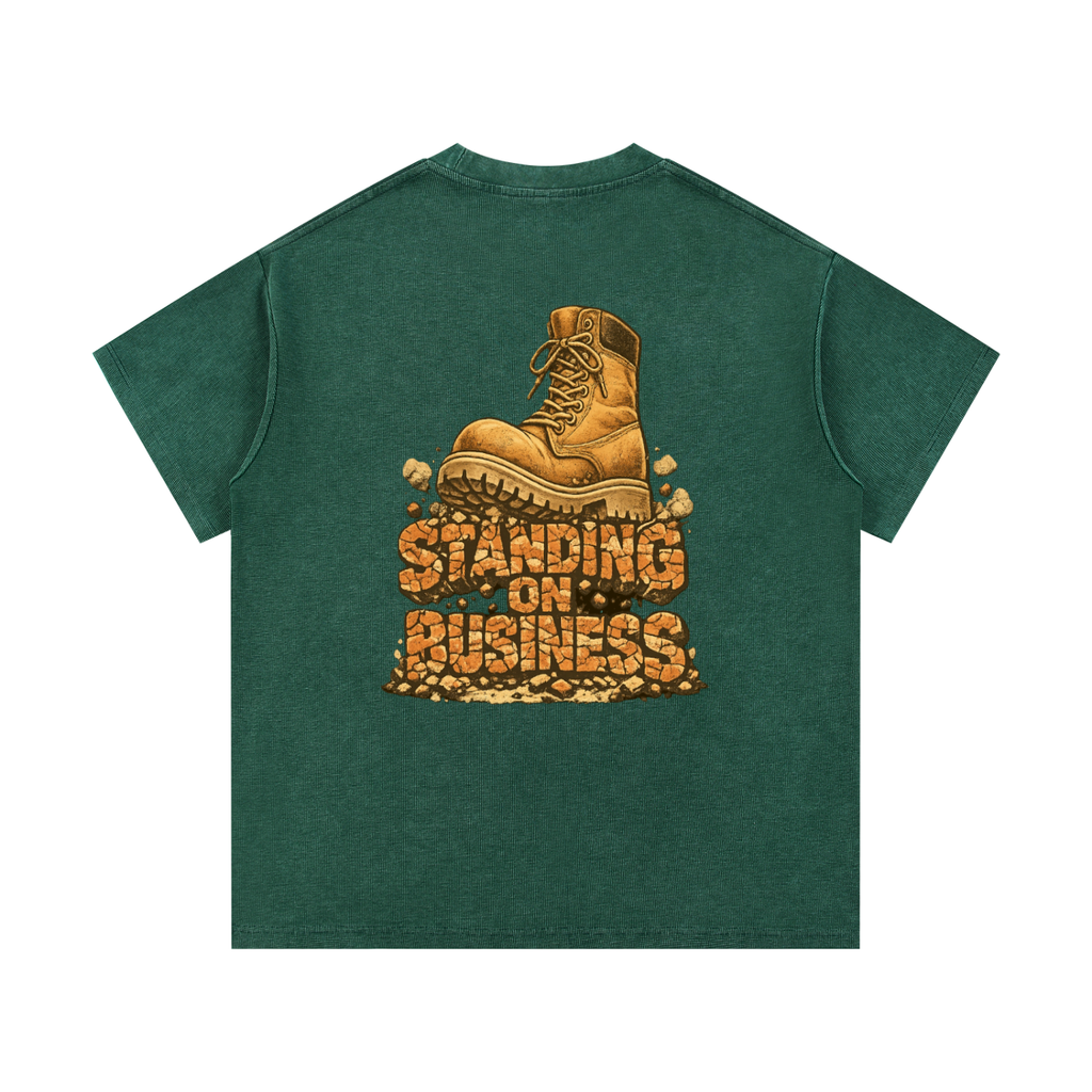 Mineral Wash Waffle Knit T-Shirt