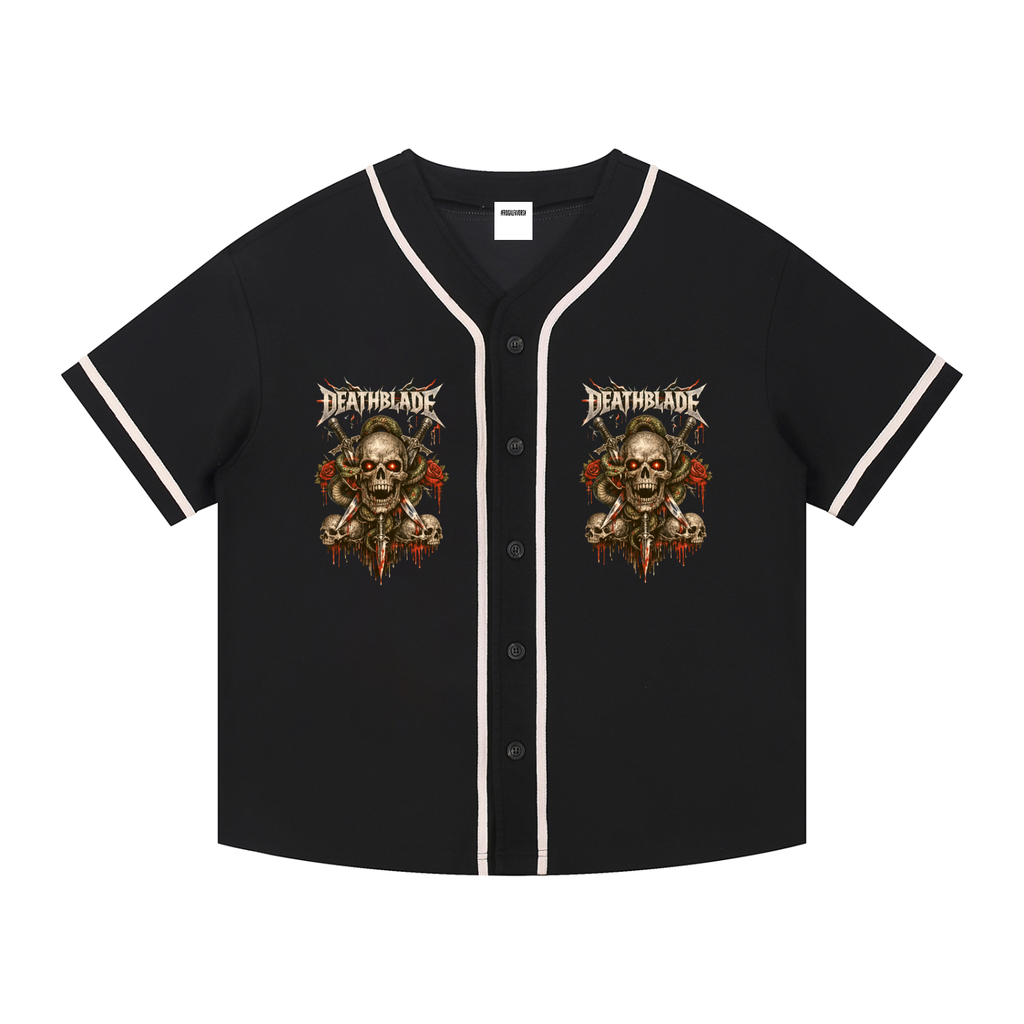 Contrast Piped Button-Up Jersey