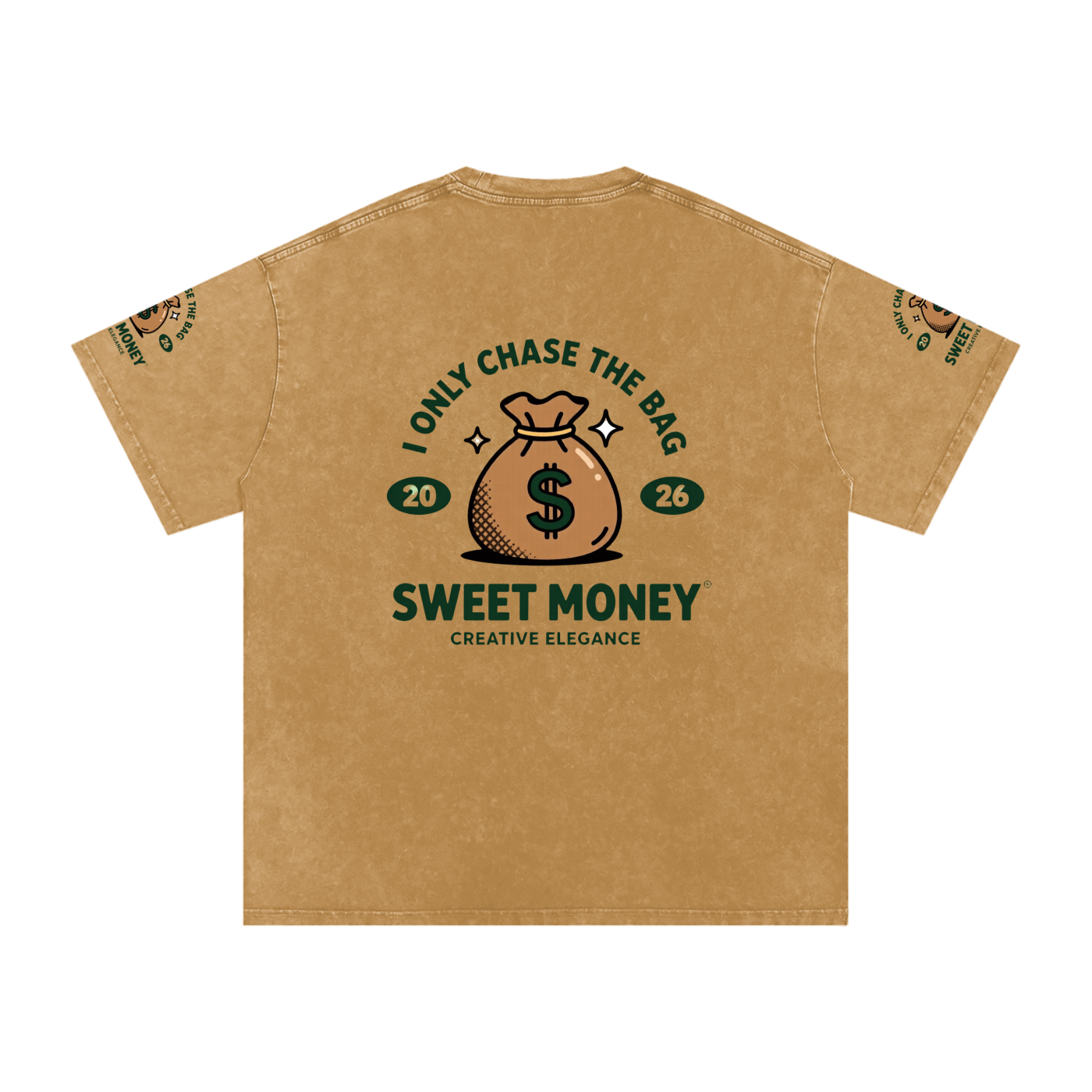 Snow Washed Oversized Cotton T-Shirt