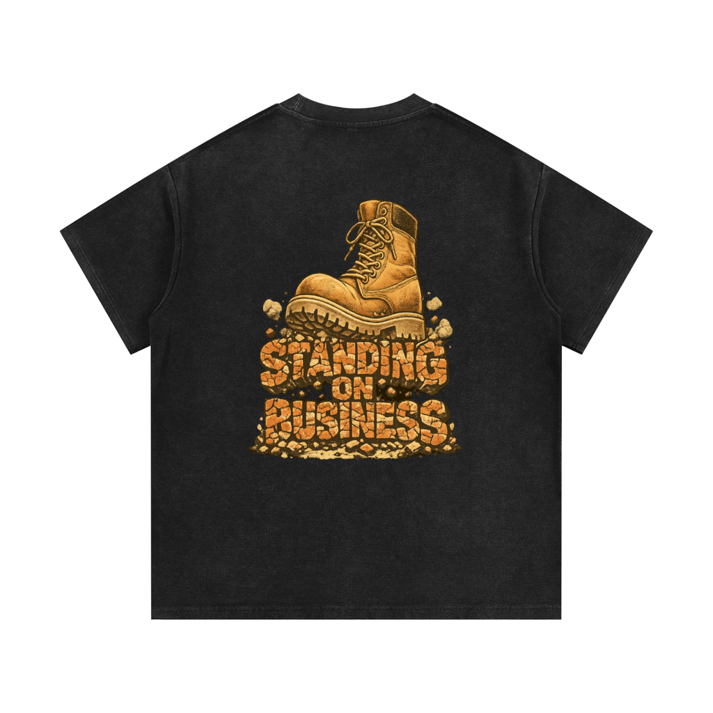 Mineral Wash Waffle Knit T-Shirt