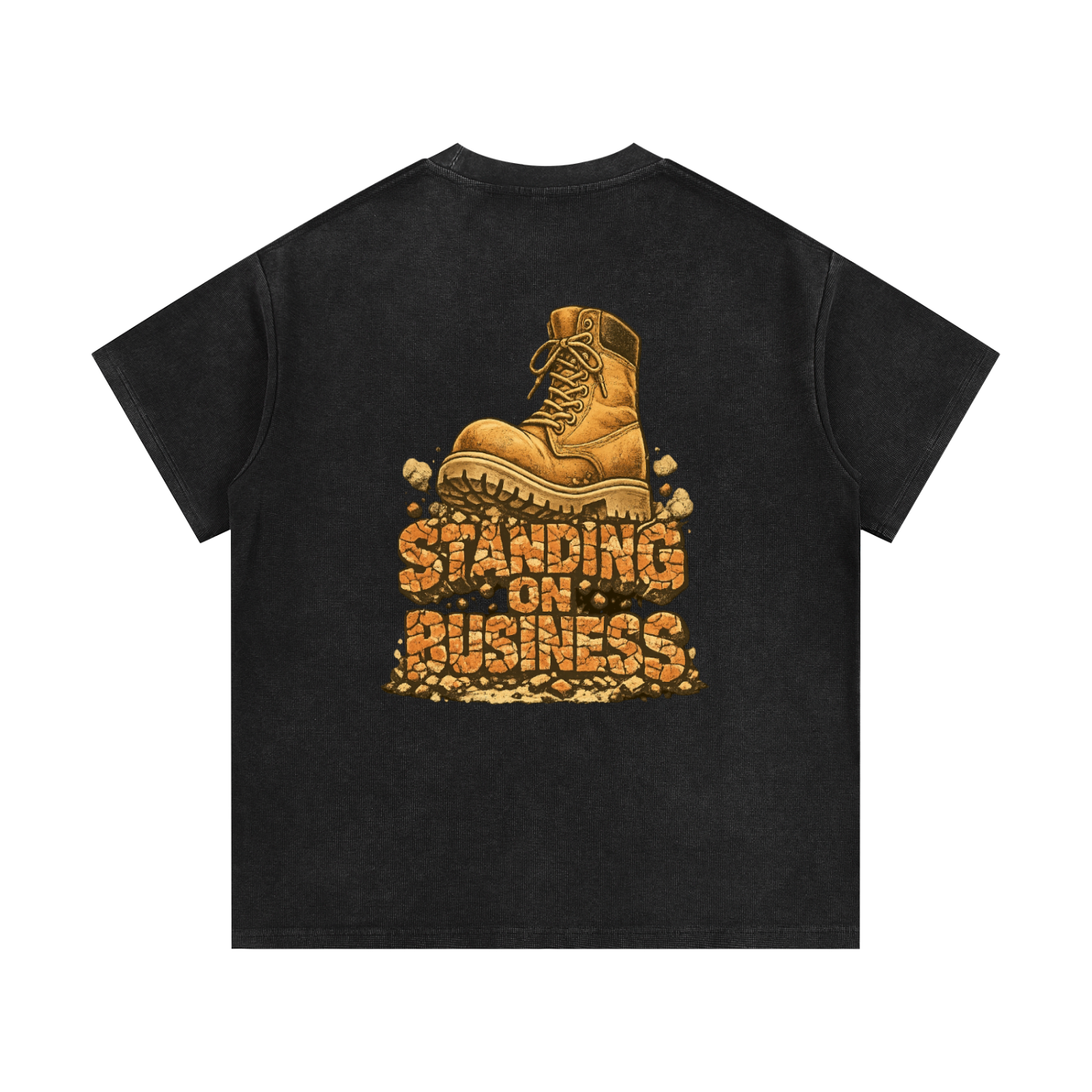 Mineral Wash Waffle Knit T-Shirt