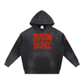 Vintage Washed Frayed Fleece Hoodie