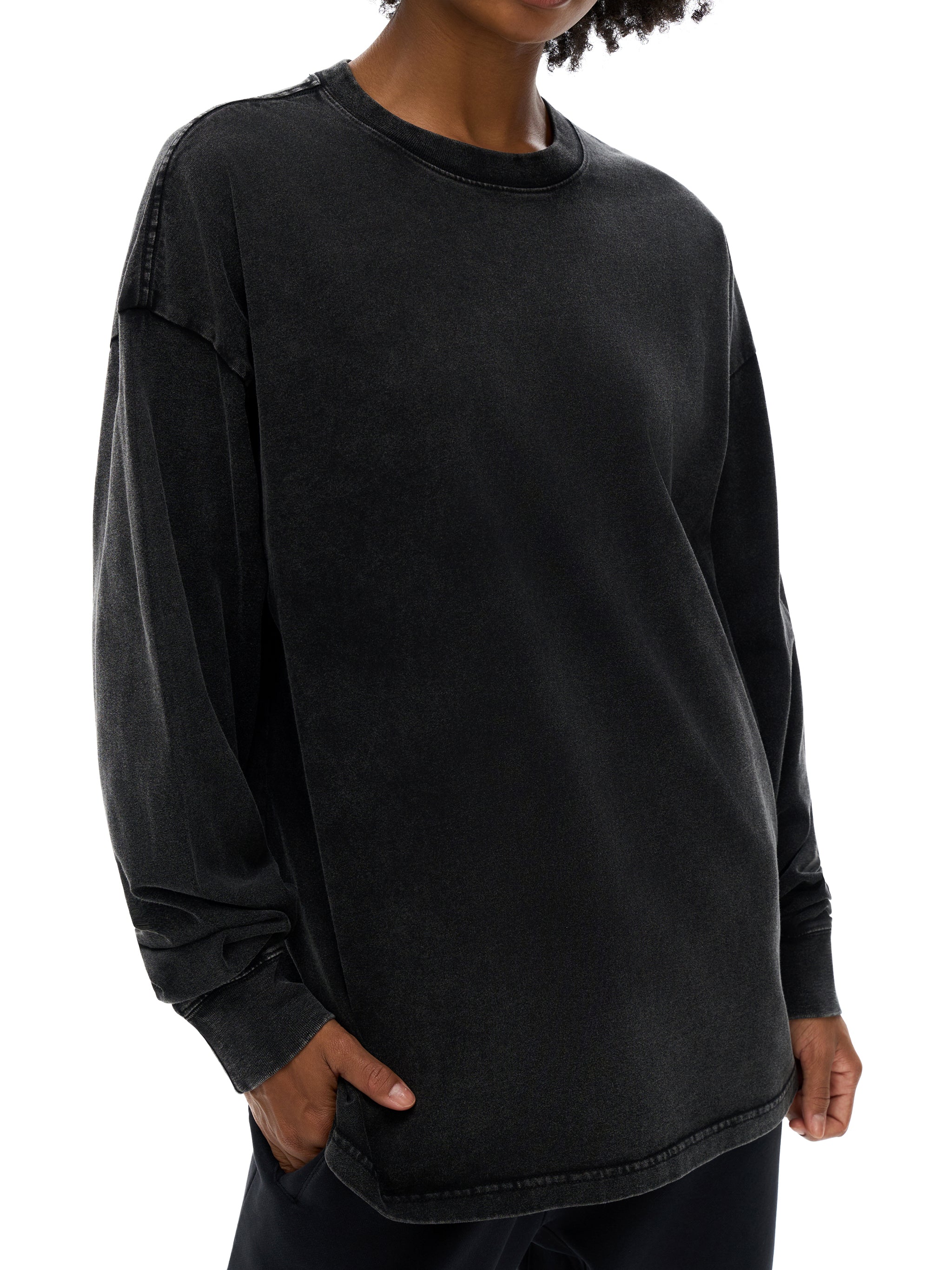 Acid Wash Oversize Long Sleeve T-Shirt