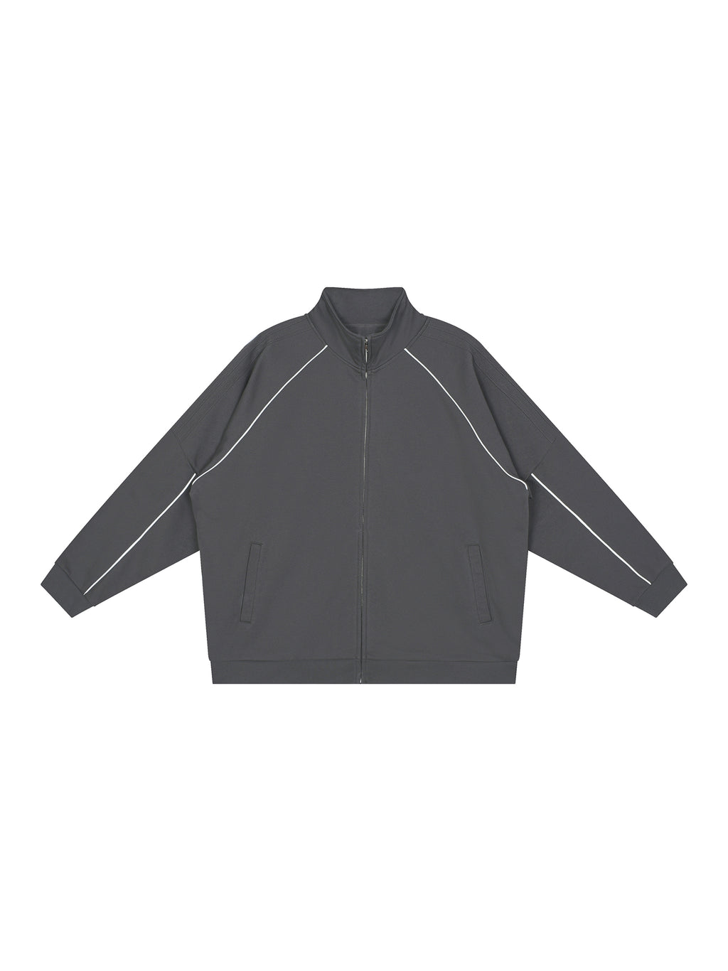 Reflection Striped Raglan Sleeve  Jacket