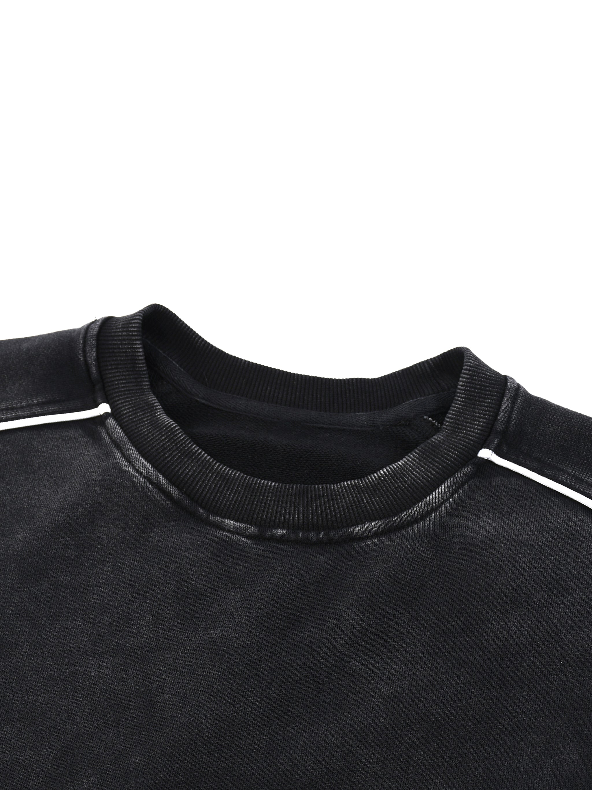 Mineral Wash Piping Raw Hem Sweatshirt