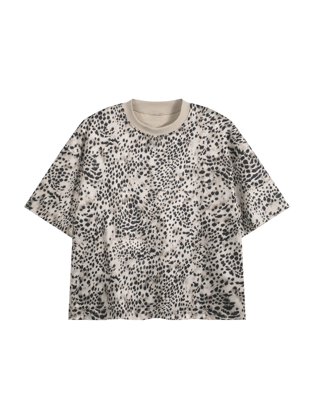 Unisex Leopard Print Boxy T-Shirt