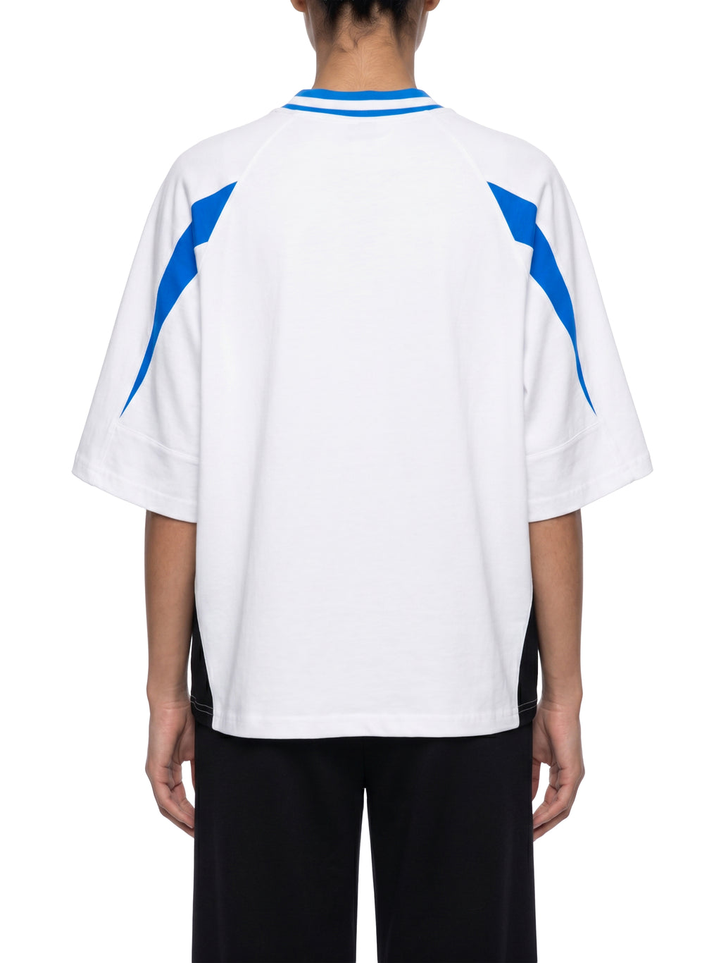 Unisex Oversized Color Block V-Neck T-Shirt