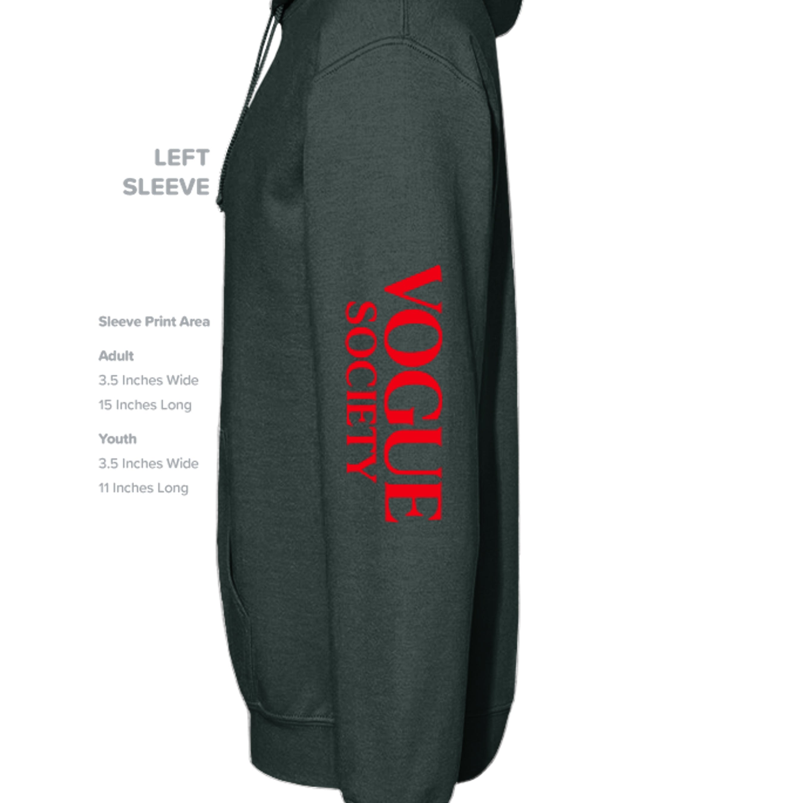 Fan Charcoal Heather - G185 - SLEEVE_LEFT