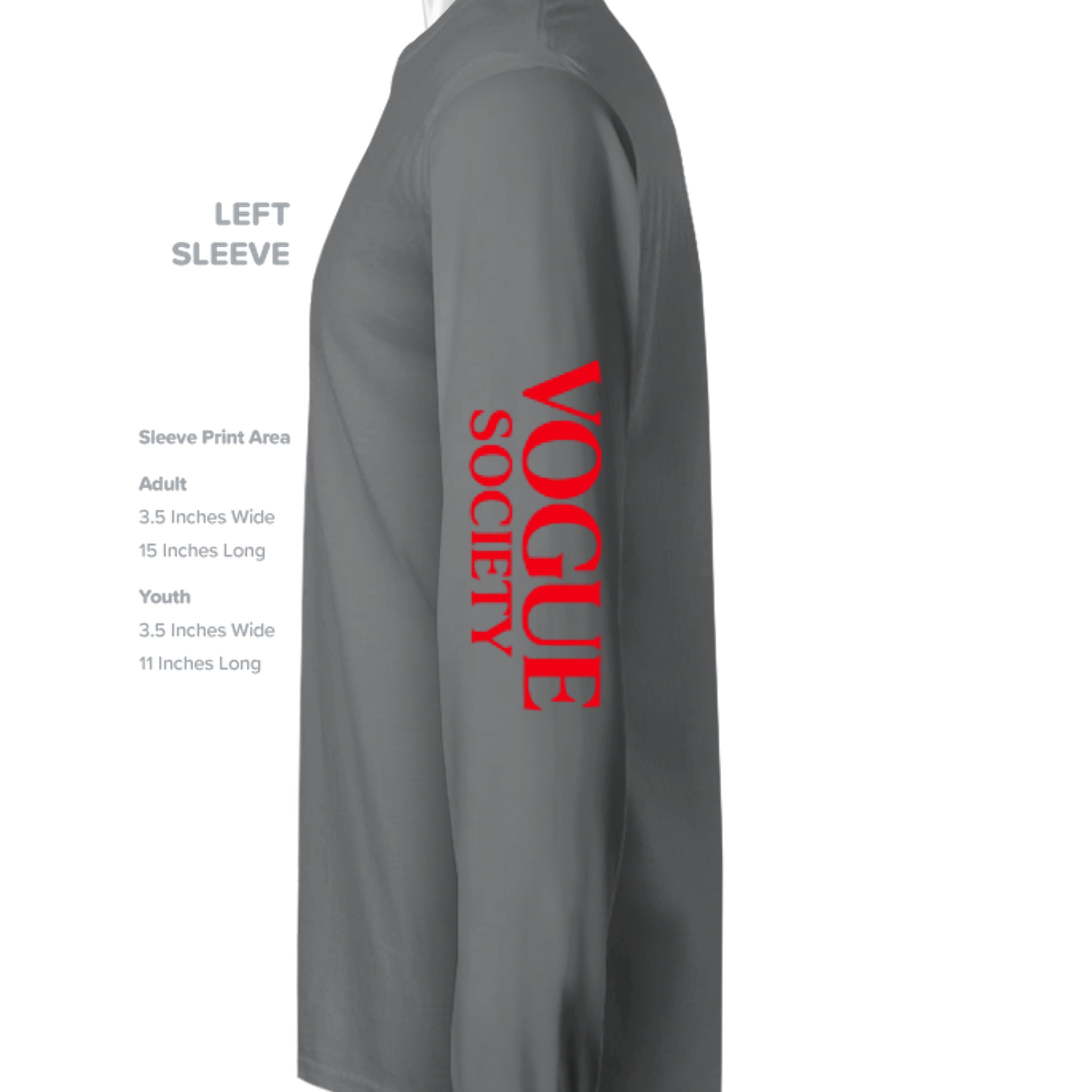 Fan Charcoal Heather - G180 - SLEEVE_LEFT